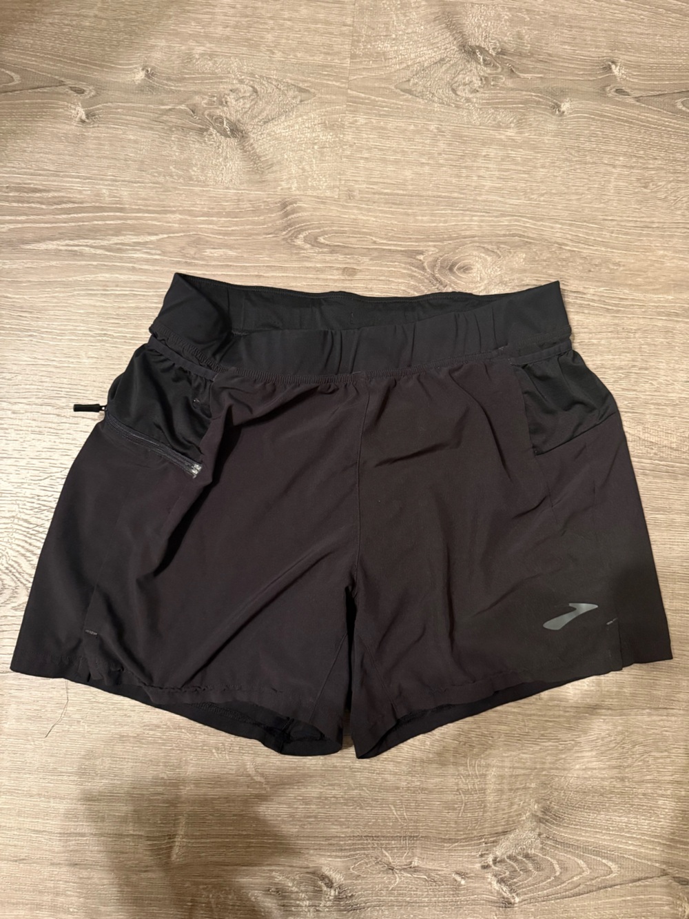 Brooks Black Men's Athletic Running Shorts